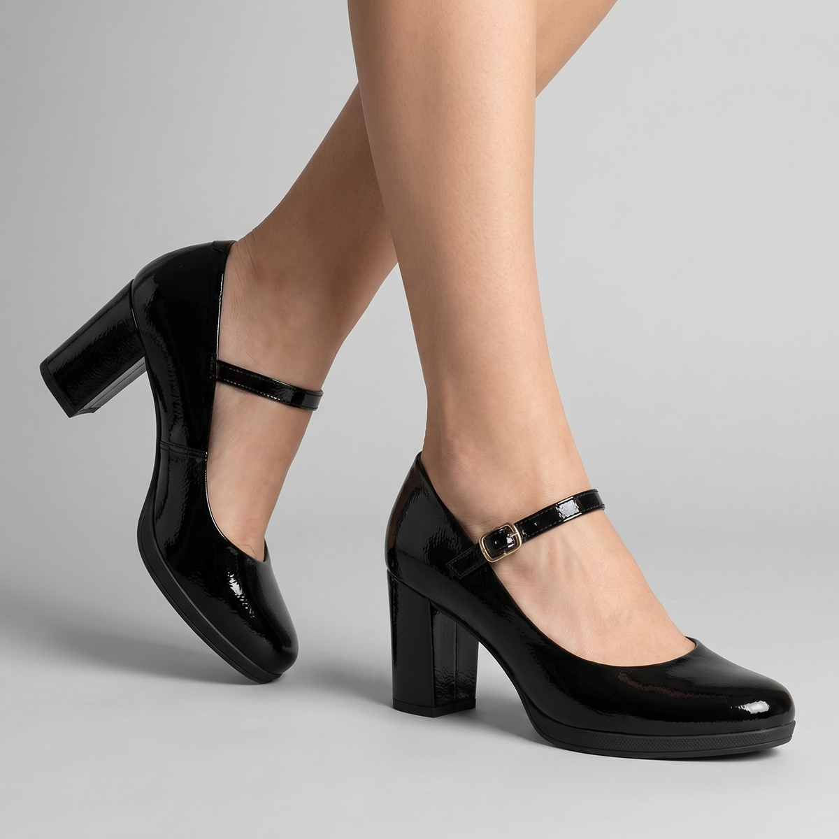 Zapato Mary Jane Mujer Negro/Charol Deise Piccadilly-1