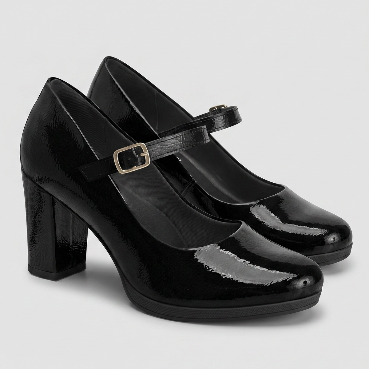 Zapato Mary Jane Mujer Negro/Charol Deise Piccadilly-3