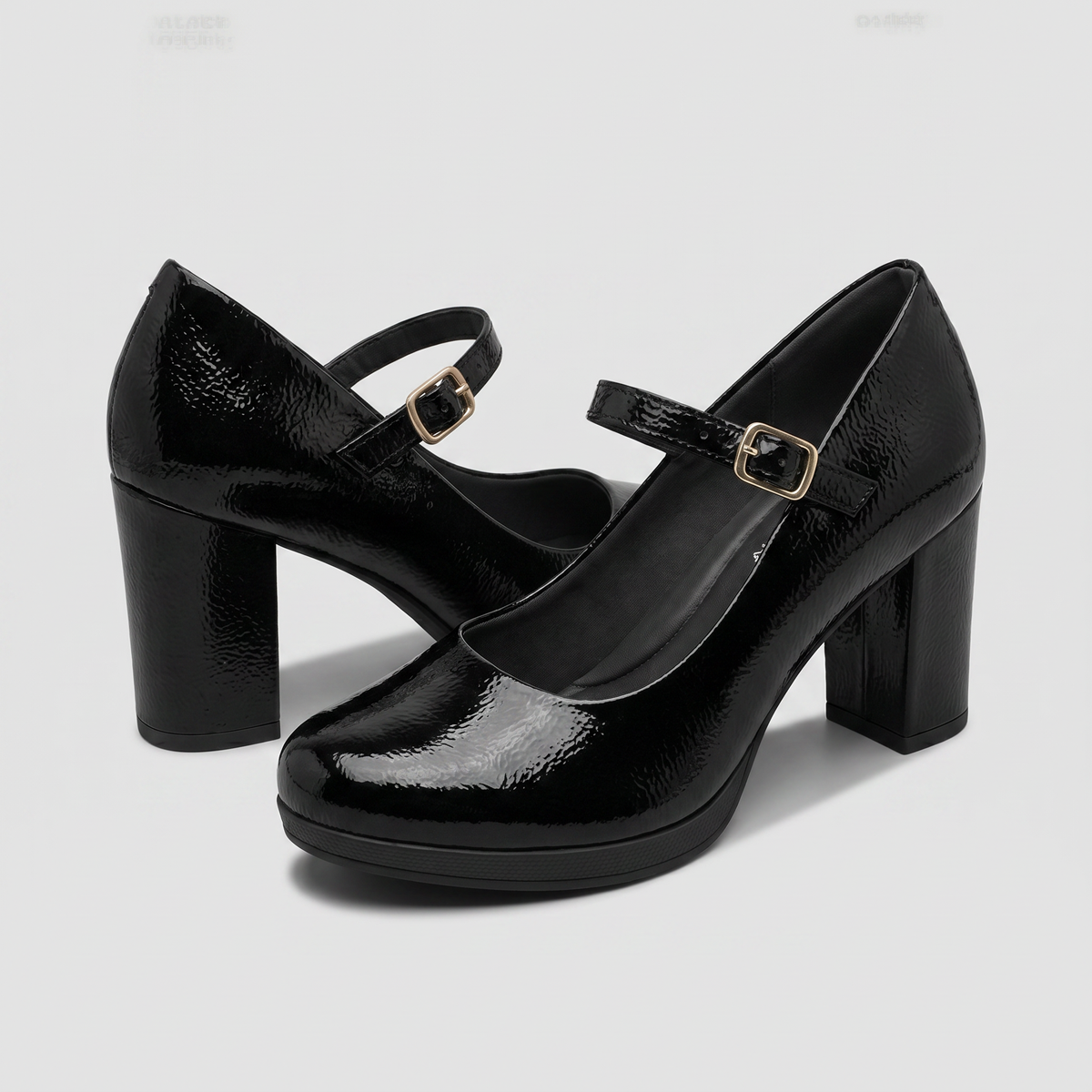 Zapato Mary Jane Mujer Negro/Charol Deise Piccadilly-4