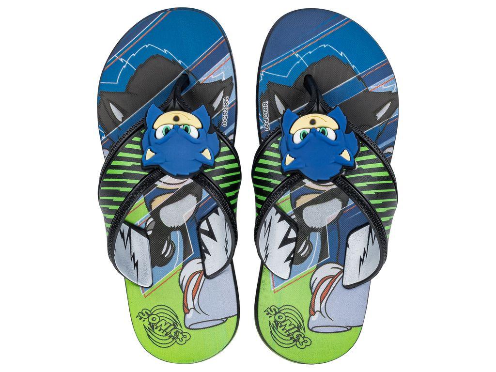 Sandalia Infantil Negro/Verde Sonic Way Ipanema-0