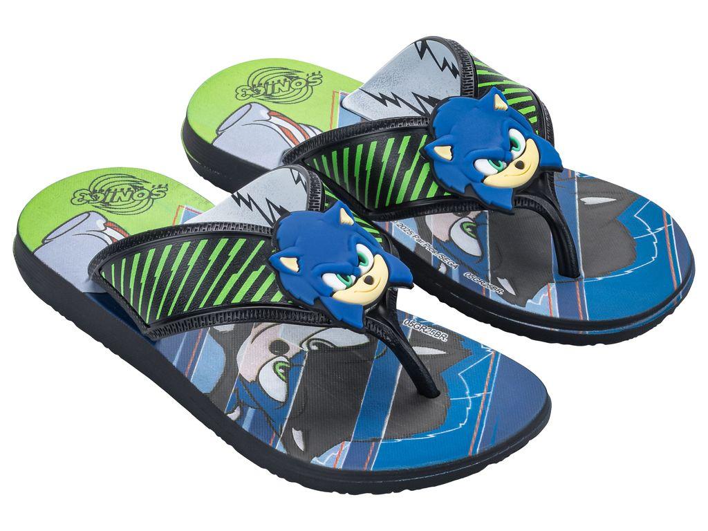 Sandalia Infantil Negro/Verde Sonic Way Ipanema-2