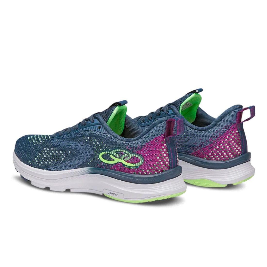 Zapatilla Running Mujer Veloz 2 Azul/Rosado-3