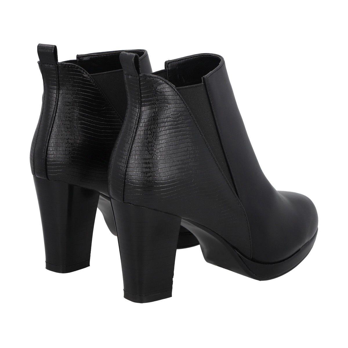 Botin Mujer Negro Dazy Police-4