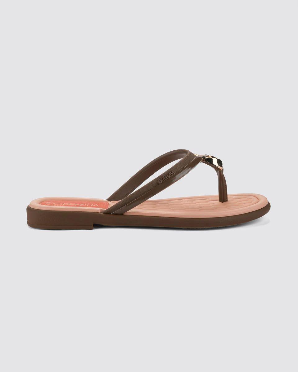 Sandalia Mujer Beige/Miel Rastreira Confort Grendha-0