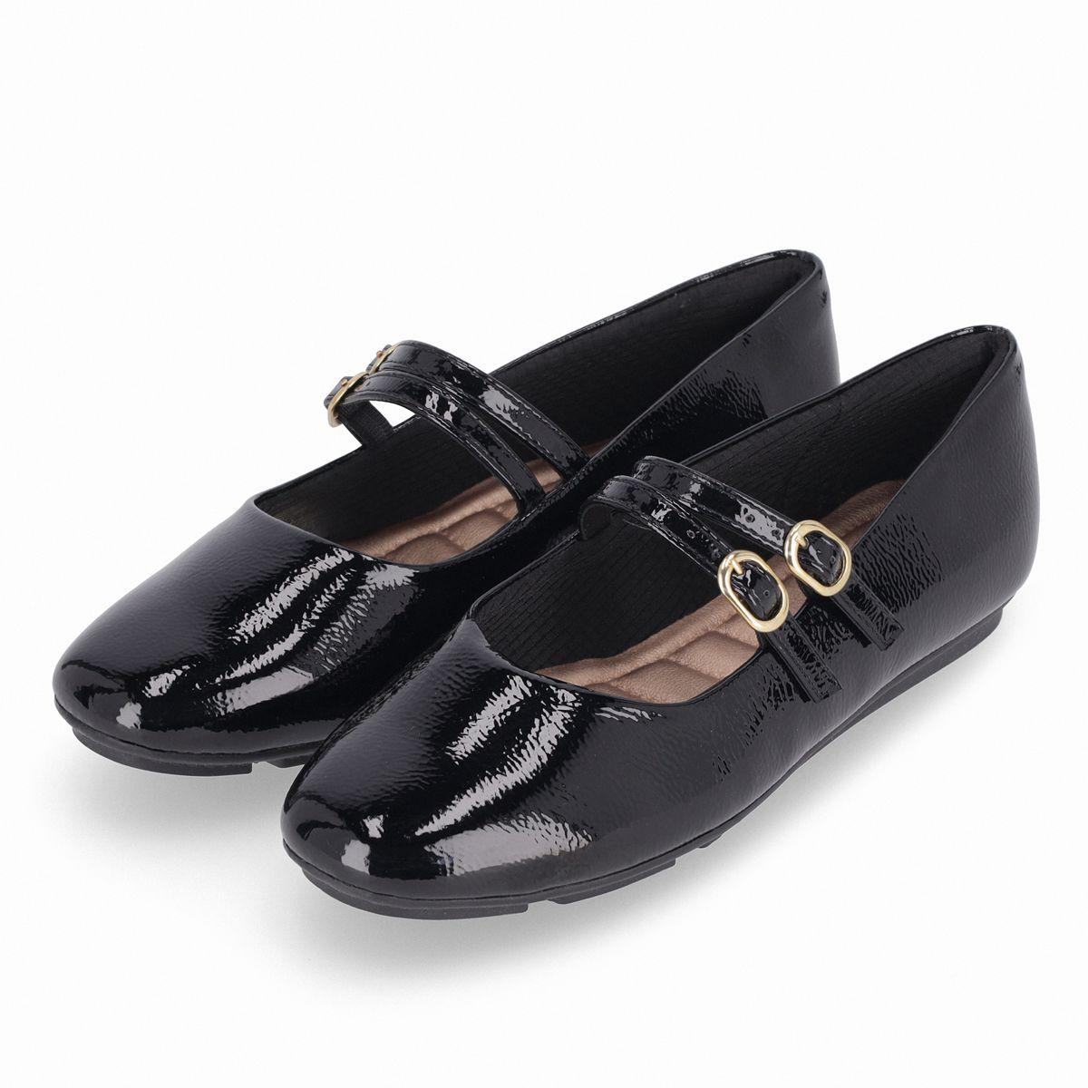 Ballerina Mary Jane Mujer Negro Michelle Piccadilly-2