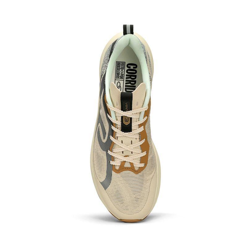 Zapatilla Running Mujer CORRE VENTO 3 Algodón/Negro-3