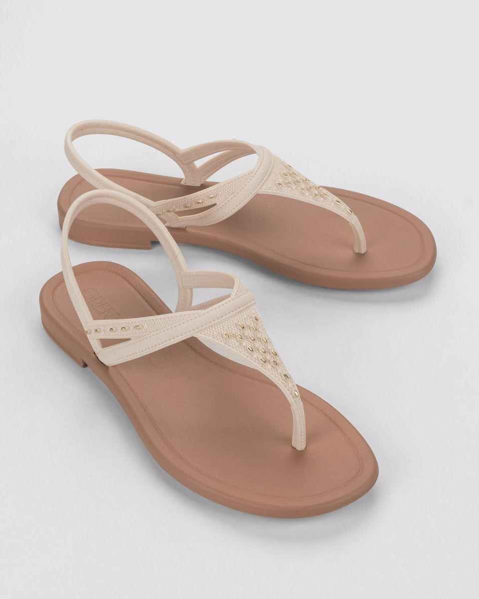 Sandalia Mujer Beige Día Sand Grendha-2