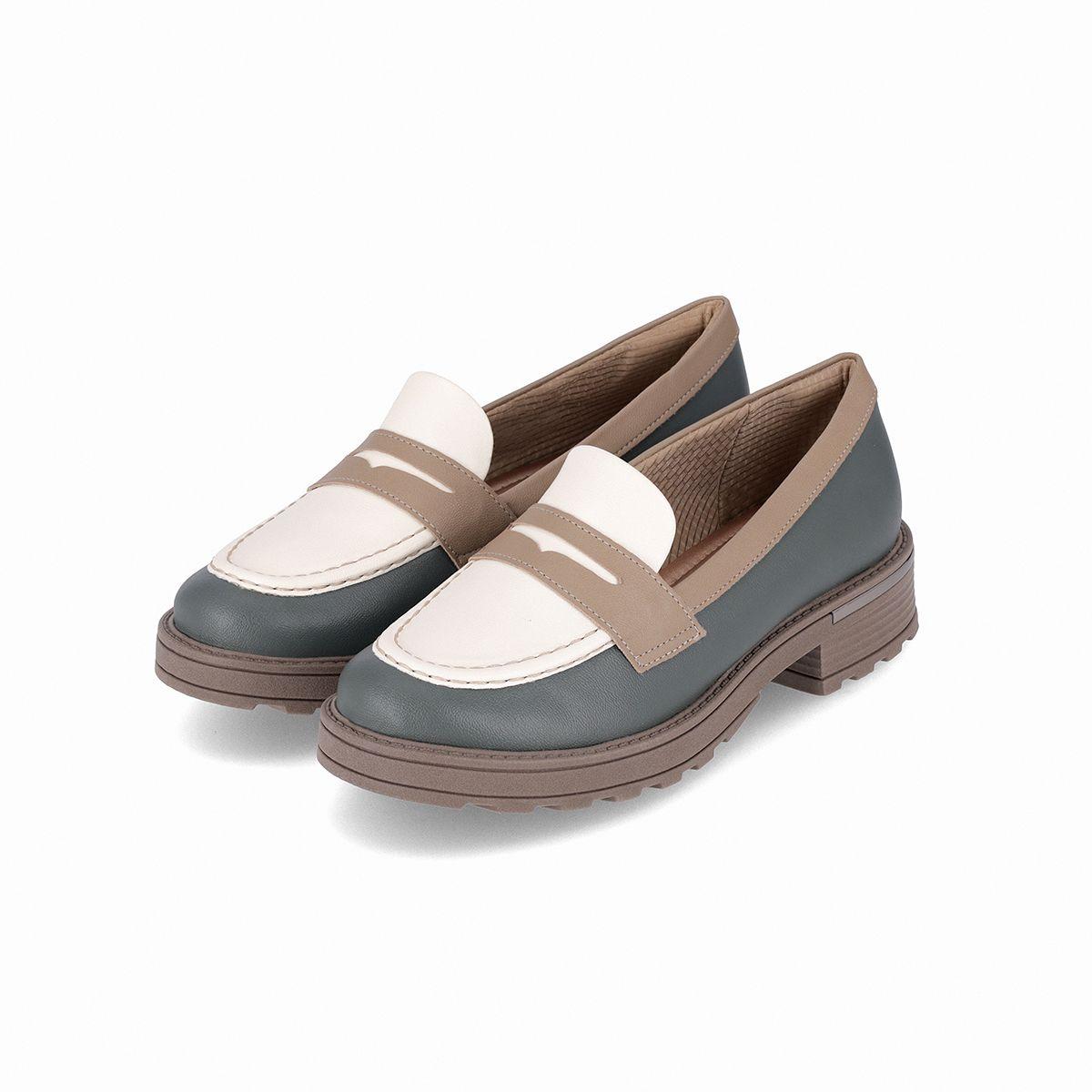 Mocasin Gisa Natural/Verde Piccadilly-0
