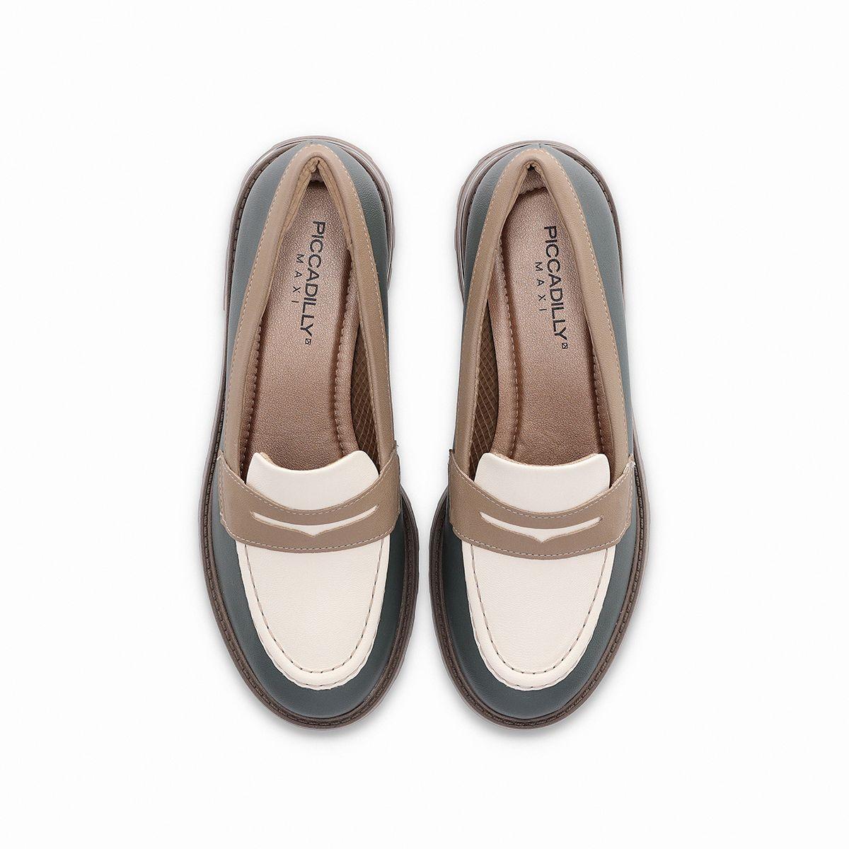 Mocasin Gisa Natural/Verde Piccadilly-2