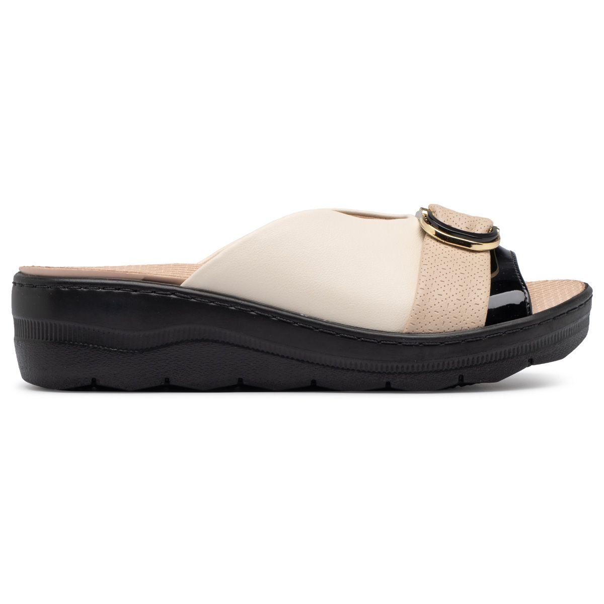 Sueco Mujer Anabela SPA Negro/Marfil Piccadilly-0