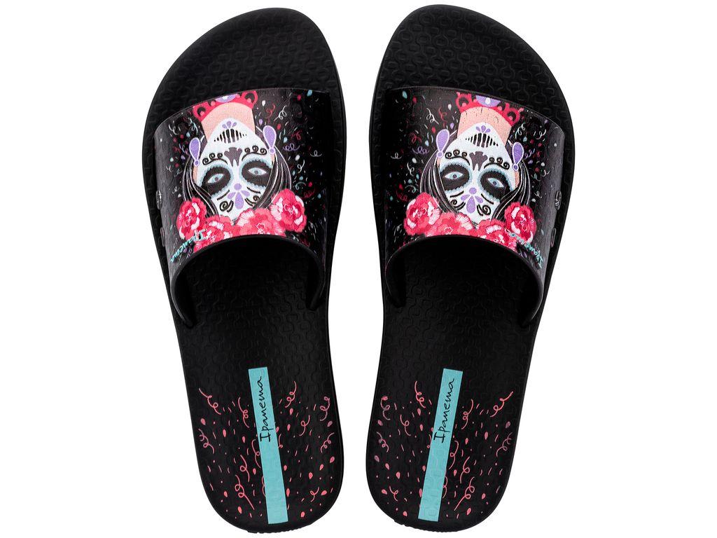 Sandalia Mujer Negro/Rosa Mexican Slide Ipanema-0