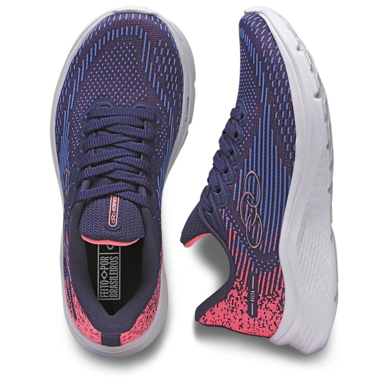 Zapatilla Infantil Delta Azul/Rosado Olympikus-1