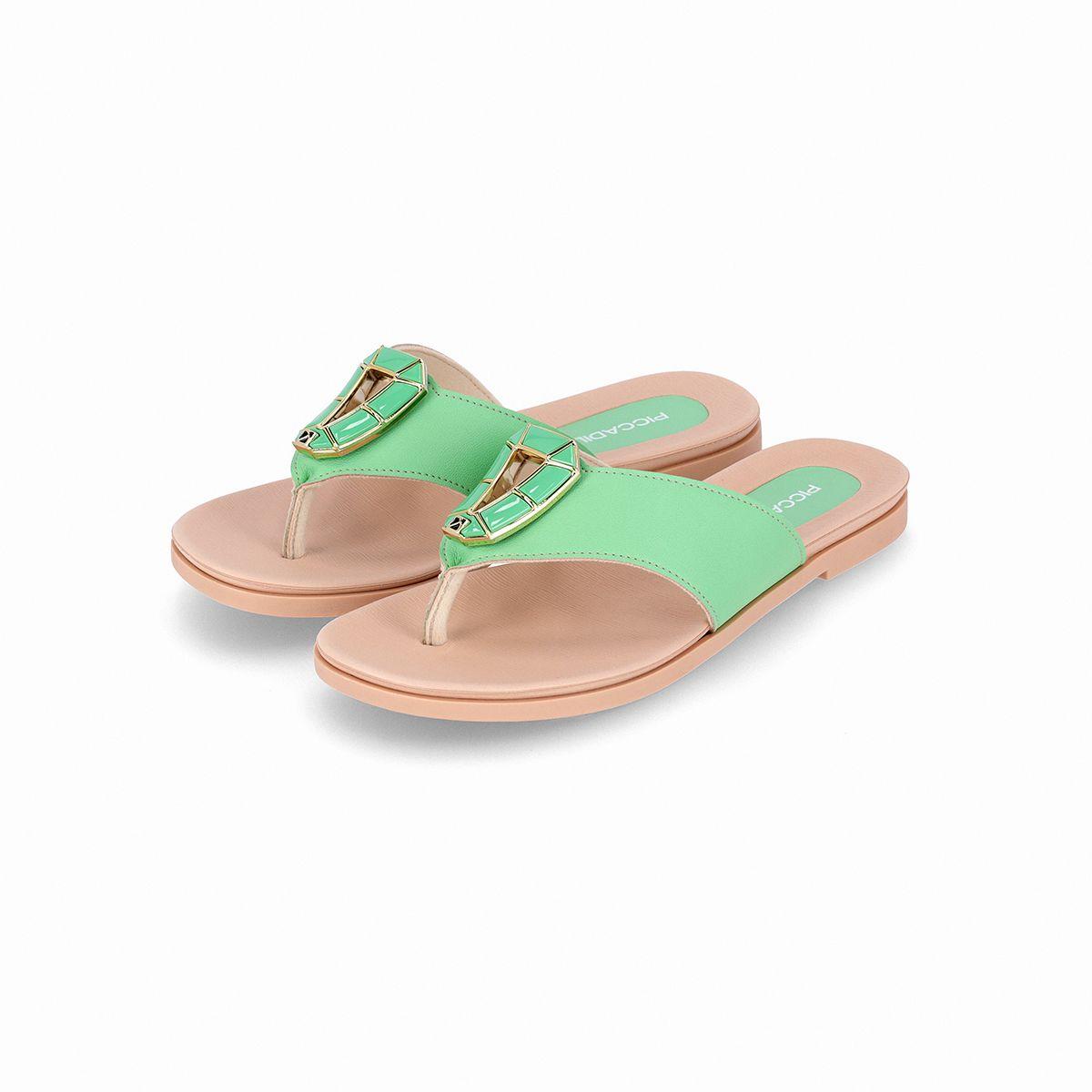 Sandalia Mujer Verde Mari Piccadilly-2