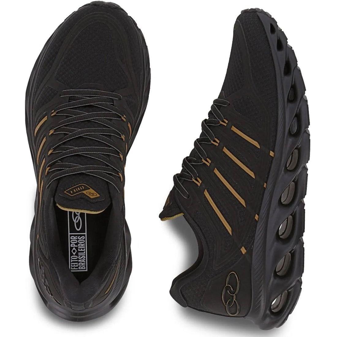 Zapatilla Hombre Cyber 4 Negro/Dorado-3