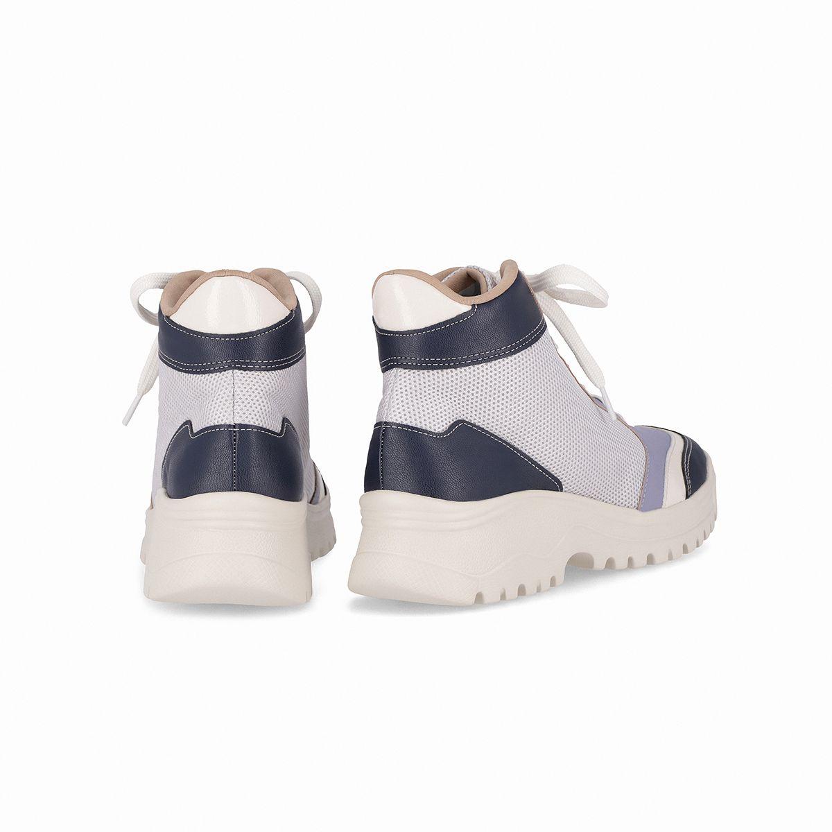 Zapatilla Mujer Azul/Natural Lana Piccadilly-2