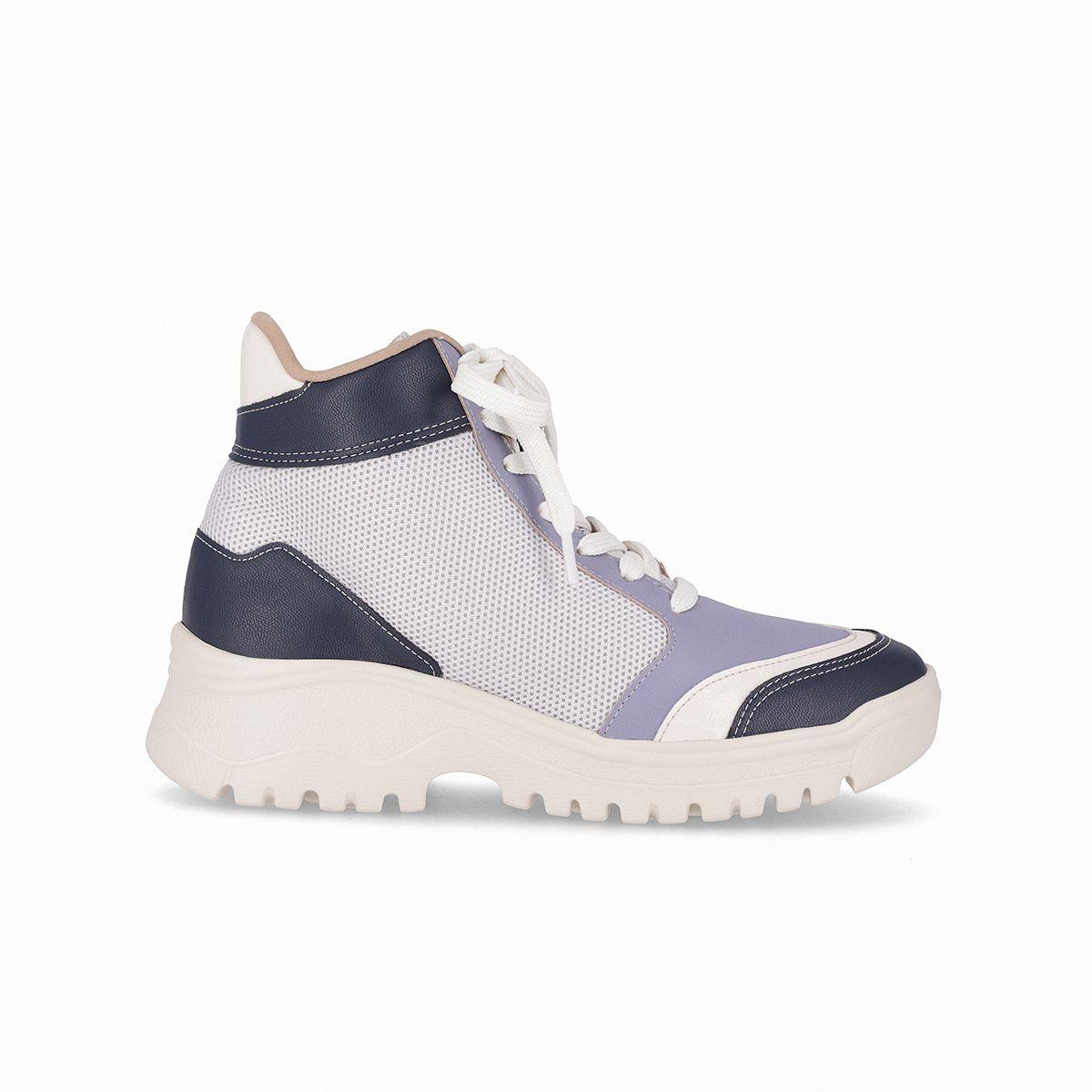 Zapatilla Mujer Azul/Natural Lana Piccadilly-0
