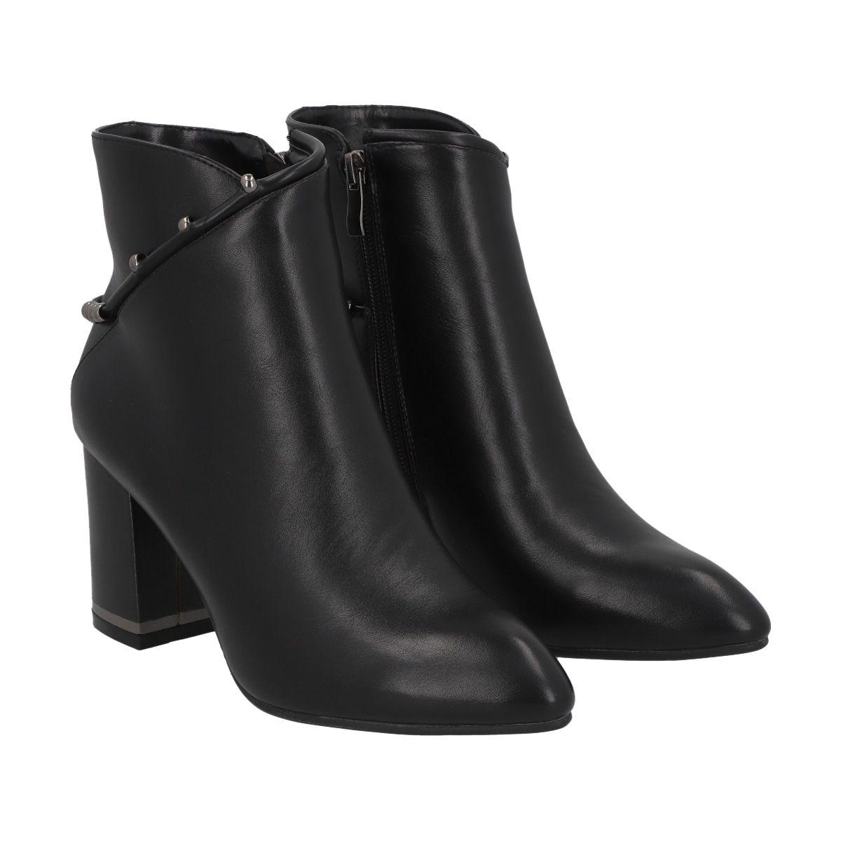 Botin Mujer Negro/Plata Tini Police-4