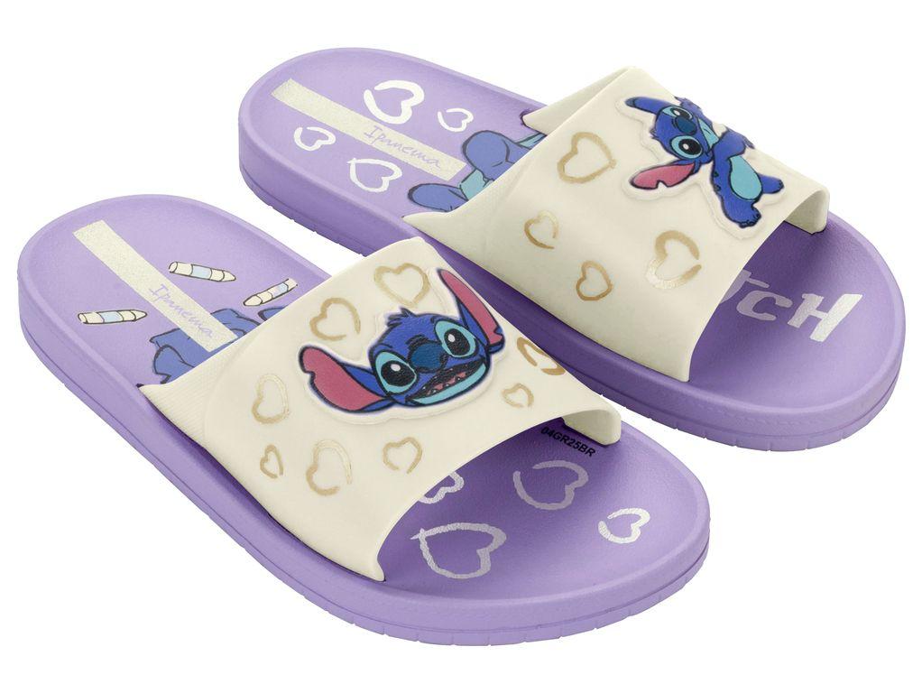 Sandalia Infantil Beige/Lila Disney Fun Ipanema-1