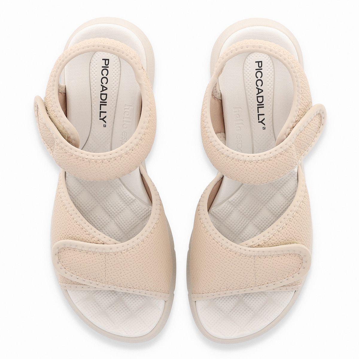 Sandalia Mujer Marfil Espolón Anabela Piccadilly-1