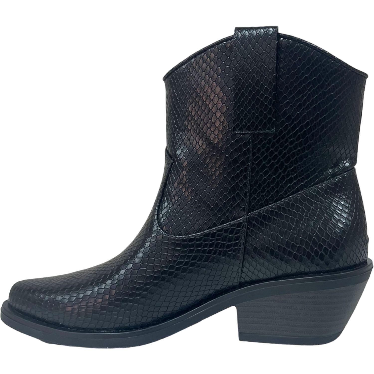 Botin Mujer Negro Texas Detogni-1