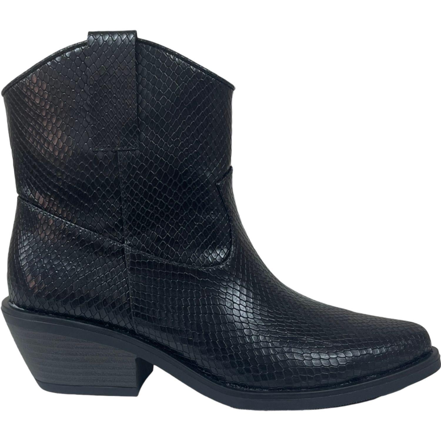 Botin Mujer Negro Texas Detogni-3