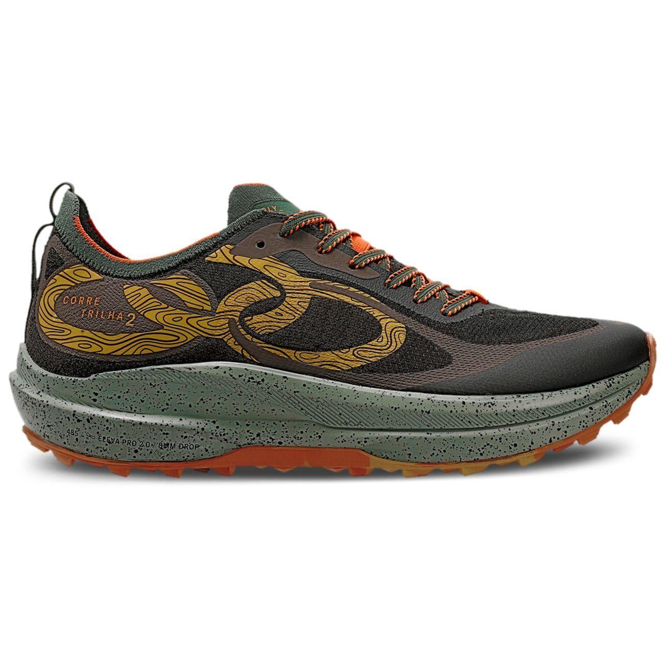 Zapatilla Trail Running Mujer Corre Trilha Café/Militar-0