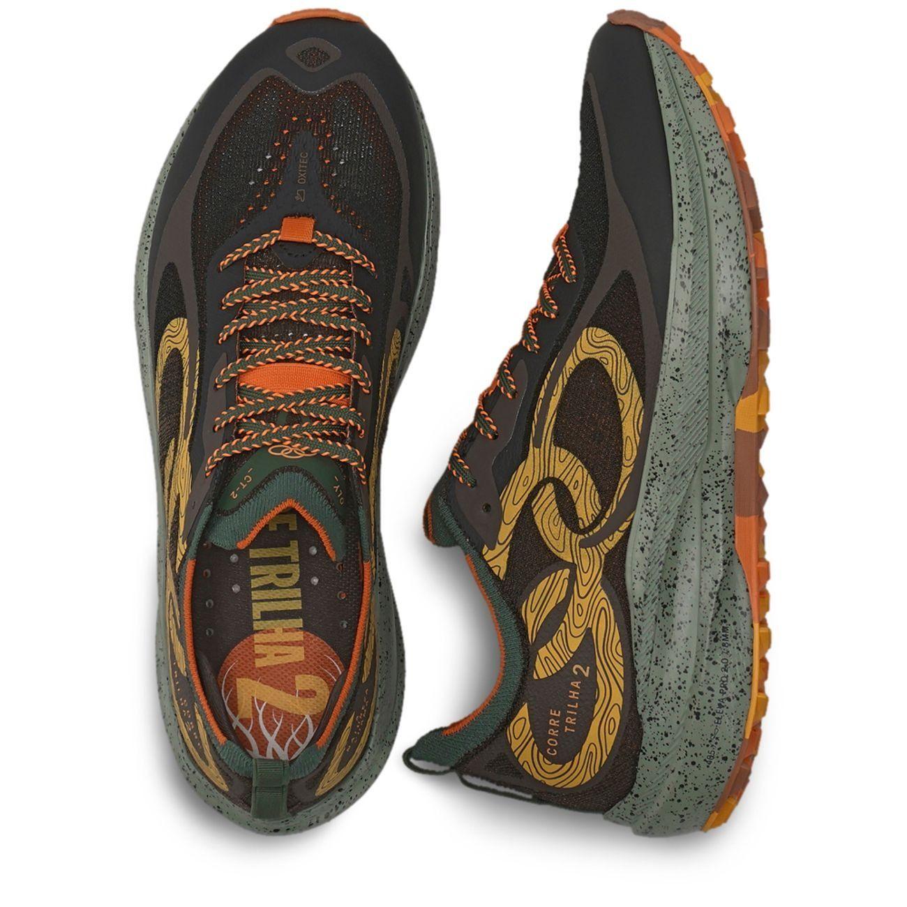 Zapatilla Trail Running Mujer Corre Trilha Café/Militar-2
