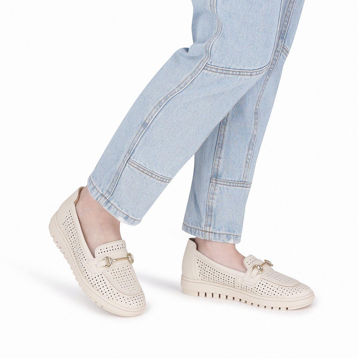 Zapatilla Mujer Crema/Dorado Nici Piccadilly-1