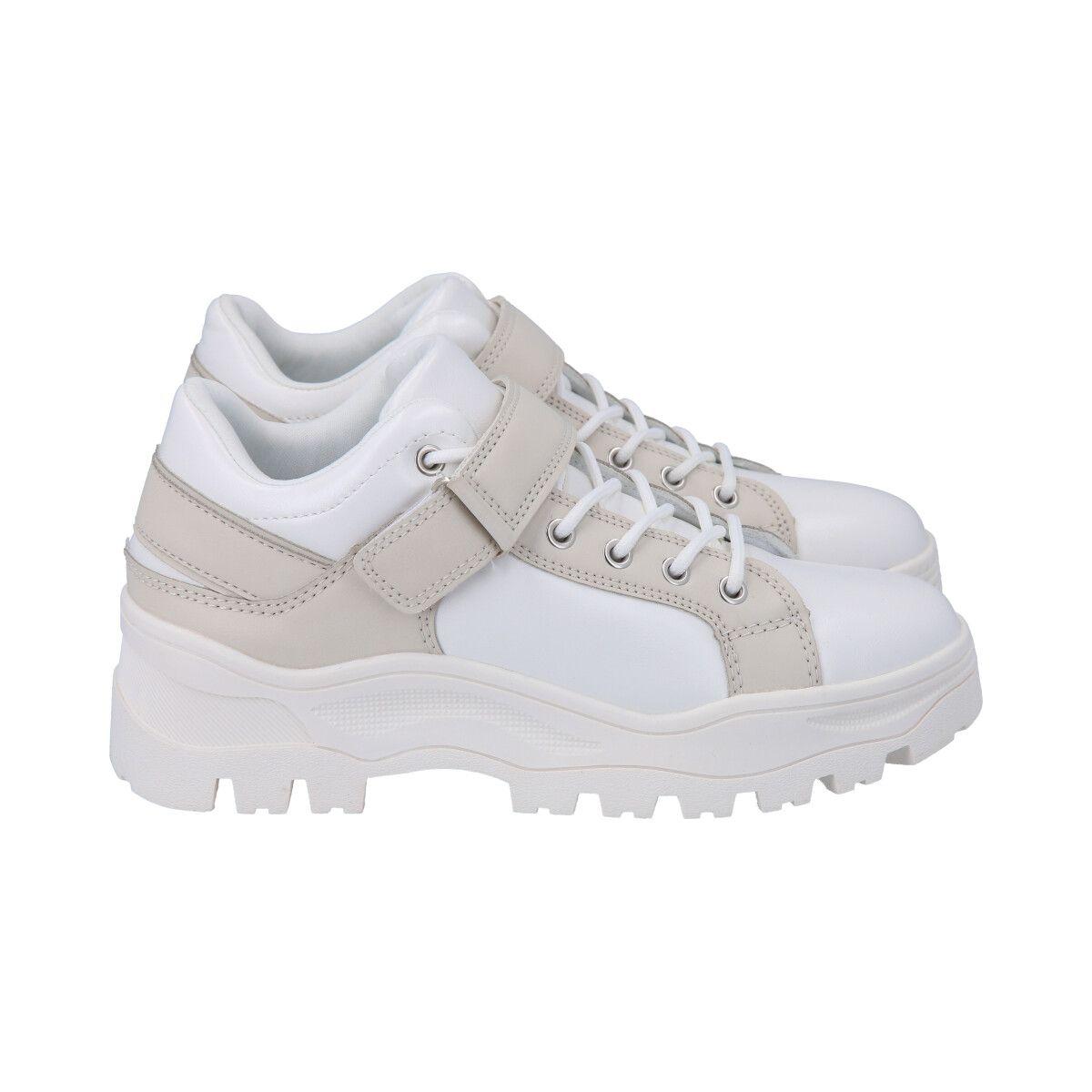 Zapatilla Mujer Blanco Solid Police-2