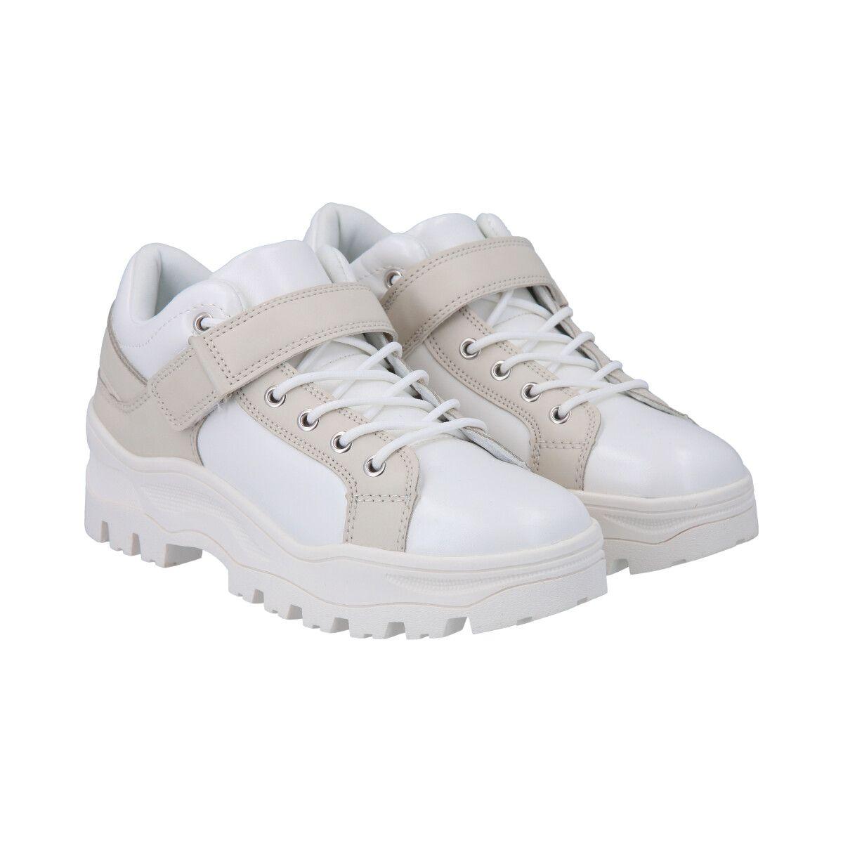 Zapatilla Mujer Blanco Solid Police-3