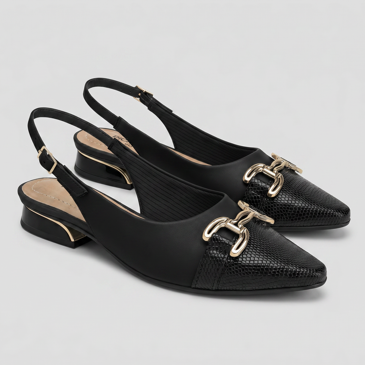 Zapato Mujer Negro/Dorado Silvia 04 Piccadilly-2