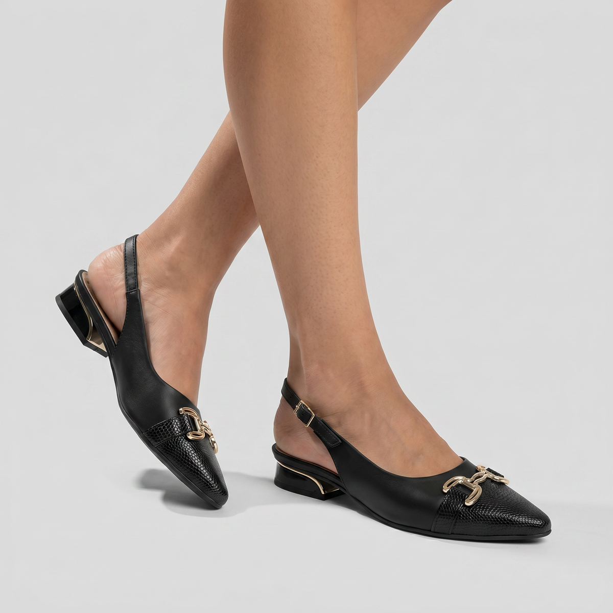 Zapato Mujer Negro/Dorado Silvia 04 Piccadilly-3
