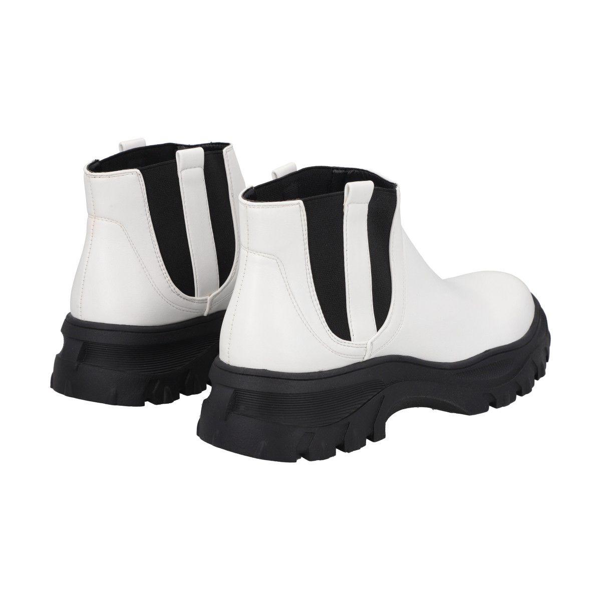 Botin Mujer Blanco Cota Police-4