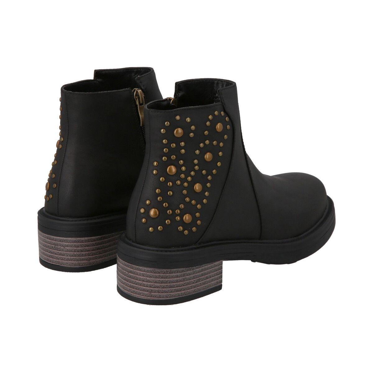 Botin Mujer Negro Olimpya Police-4