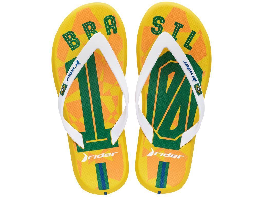 Sandalia Hombre Amarillo/verde Brasil Rider-0