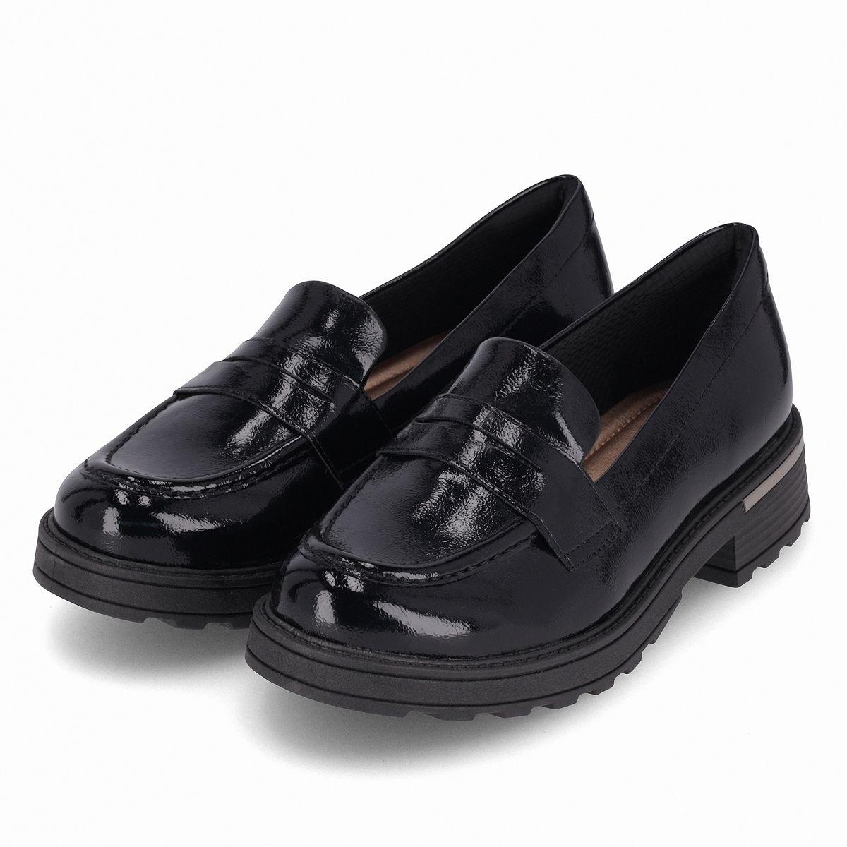 Mocasín Mujer Negro/Charol Gisa Piccadilly-1