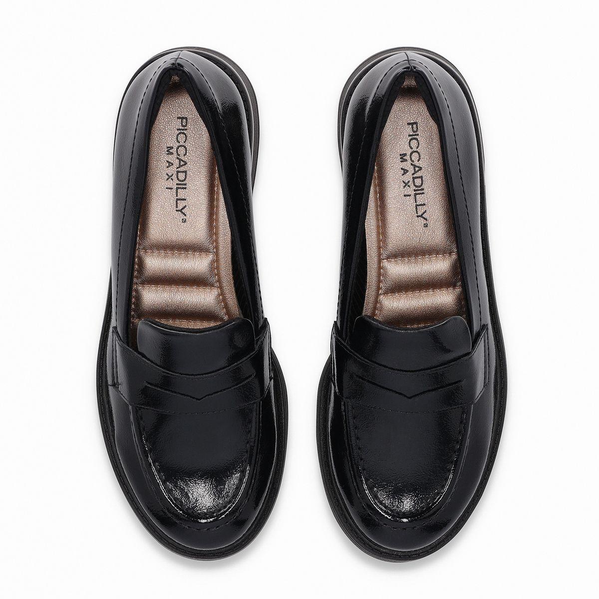 Mocasín Mujer Negro/Charol Gisa Piccadilly-2