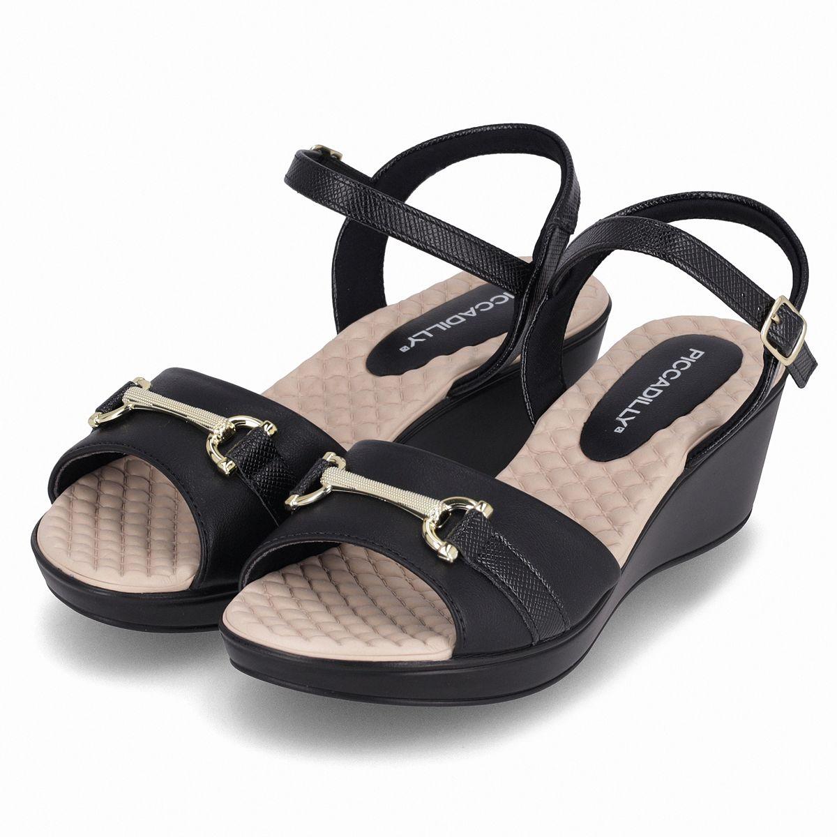 Sandalia Mujer Negro/Beige Cecilia 372 Piccadilly-2