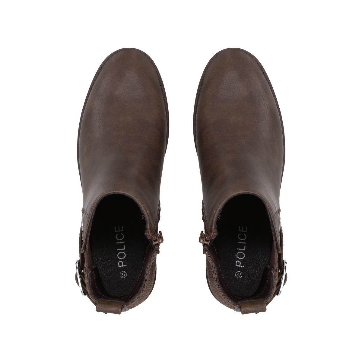Botin Mujer Café Harper Police-1
