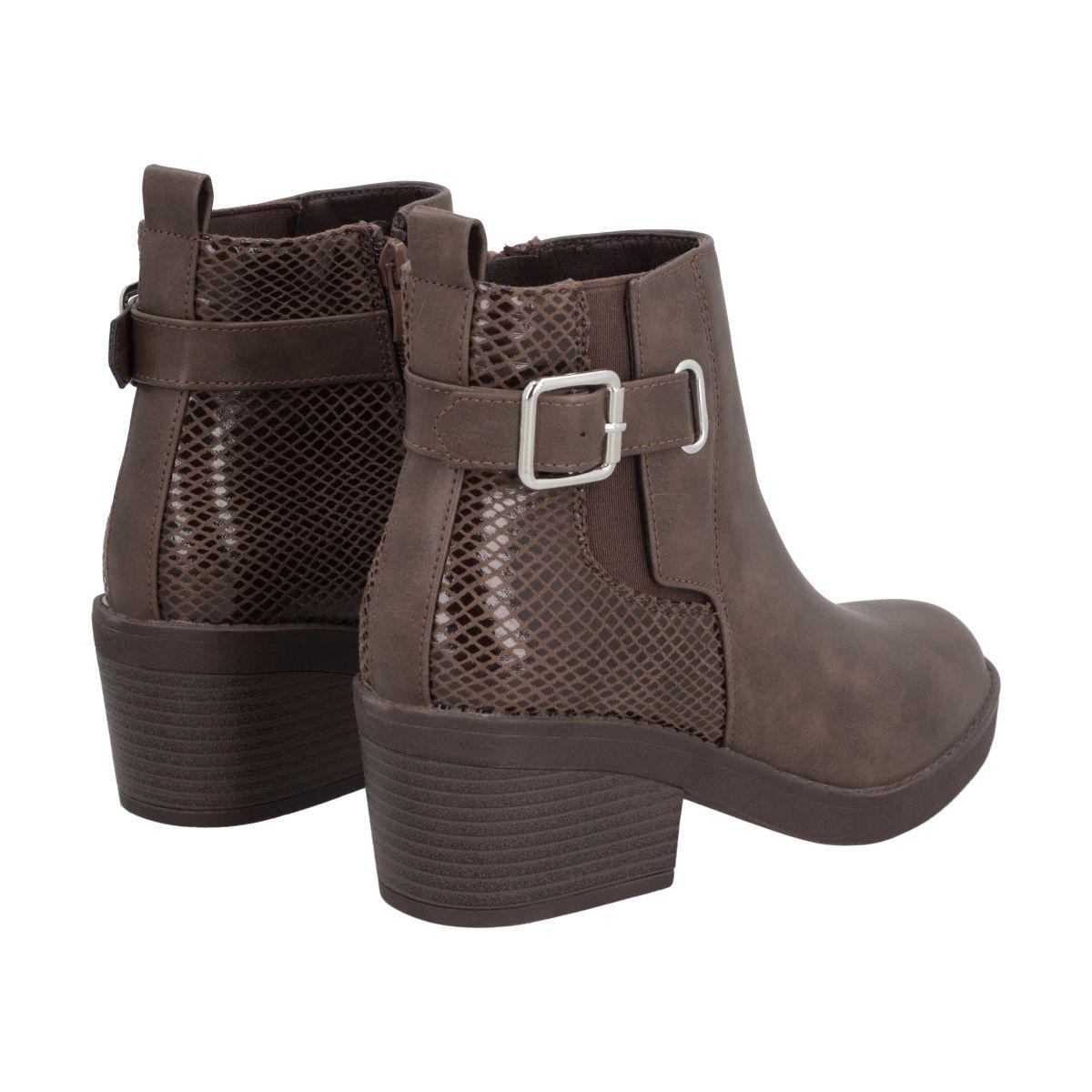 Botin Mujer Café Harper Police-3