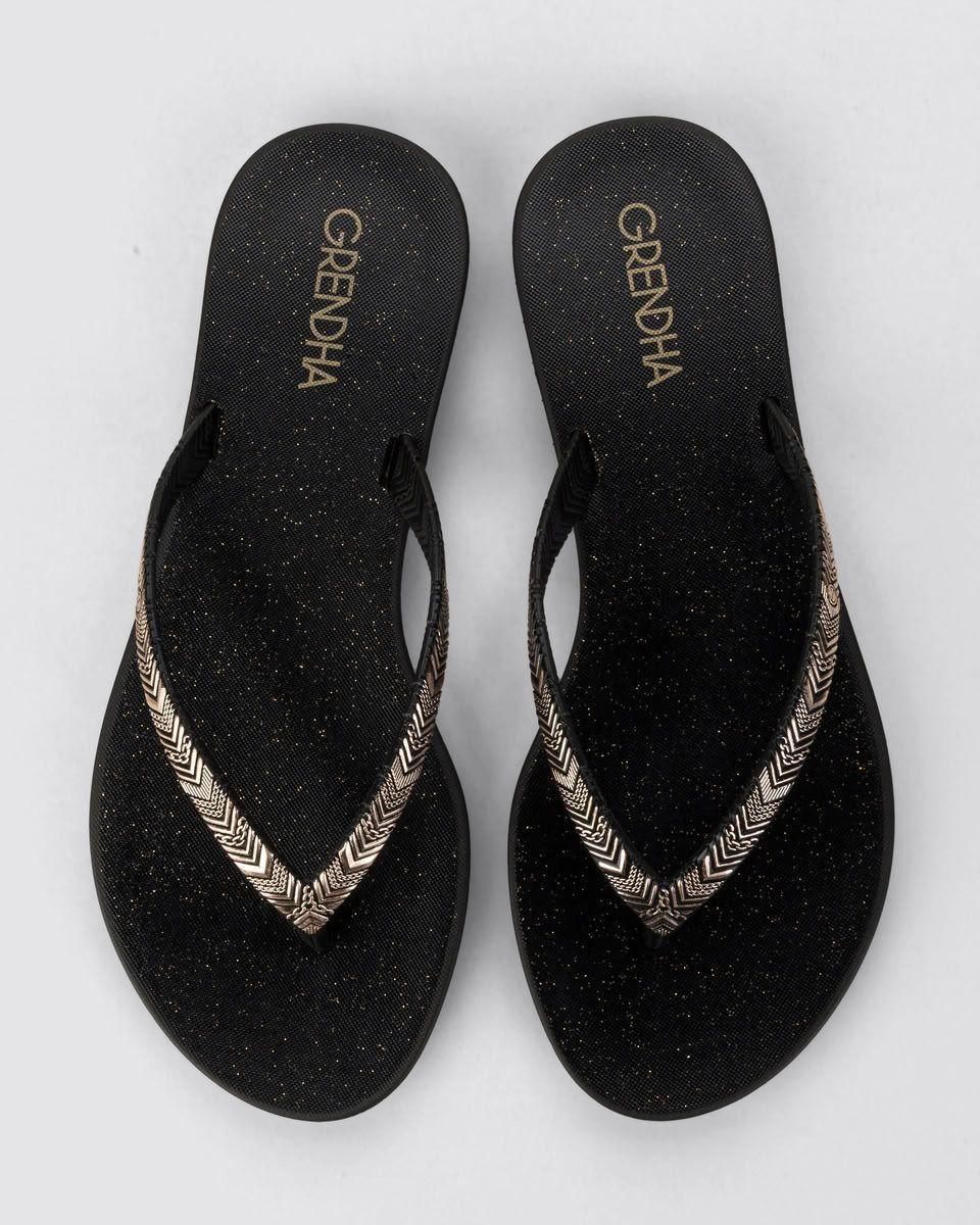 Sandalia Mujer Negro/Glitter Amor Grendha-2