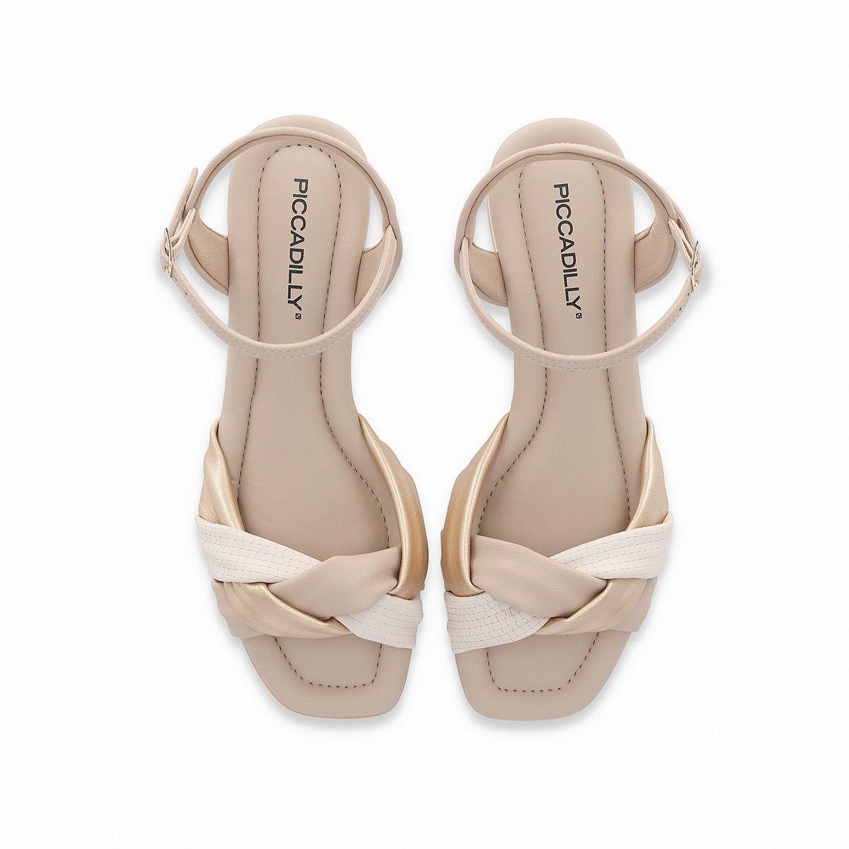 Sandalia Mujer Marfil/Dorado Lucia Piccadilly-2
