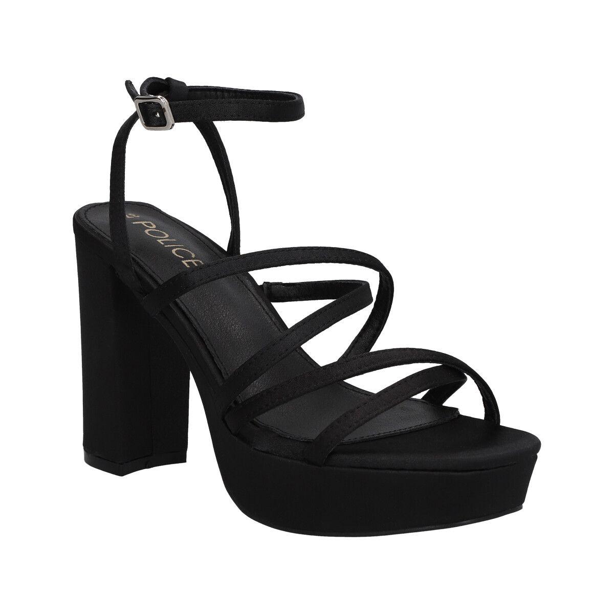 Sandalia Mujer Negro Holly Police-1