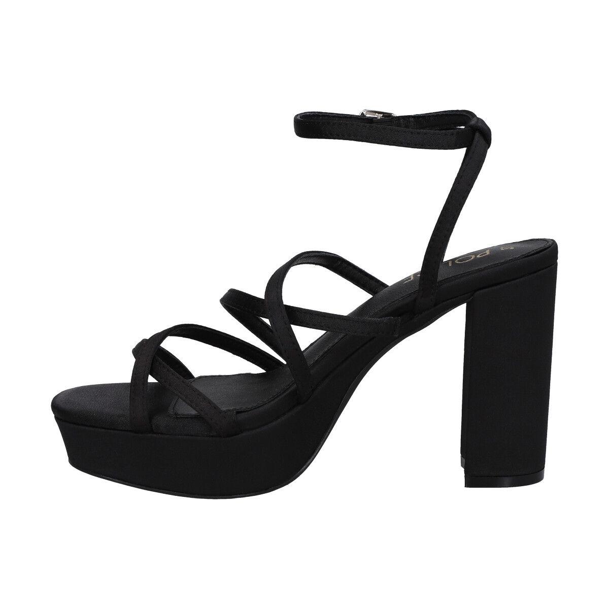 Sandalia Mujer Negro Holly Police-2