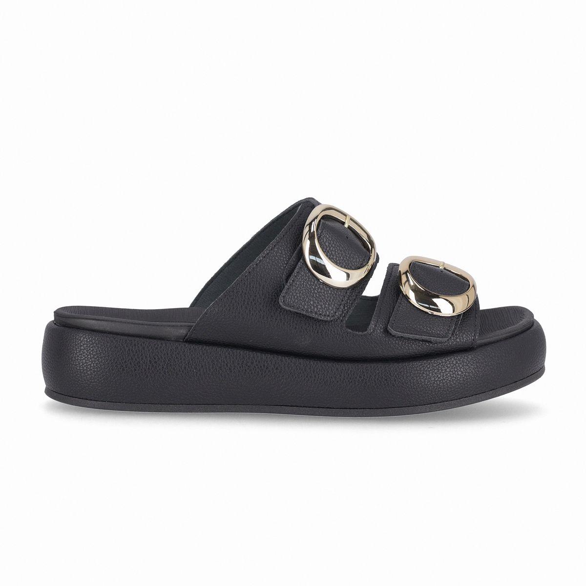 Sandalia Mujer Negro/Dorado Sol  Piccadilly-0