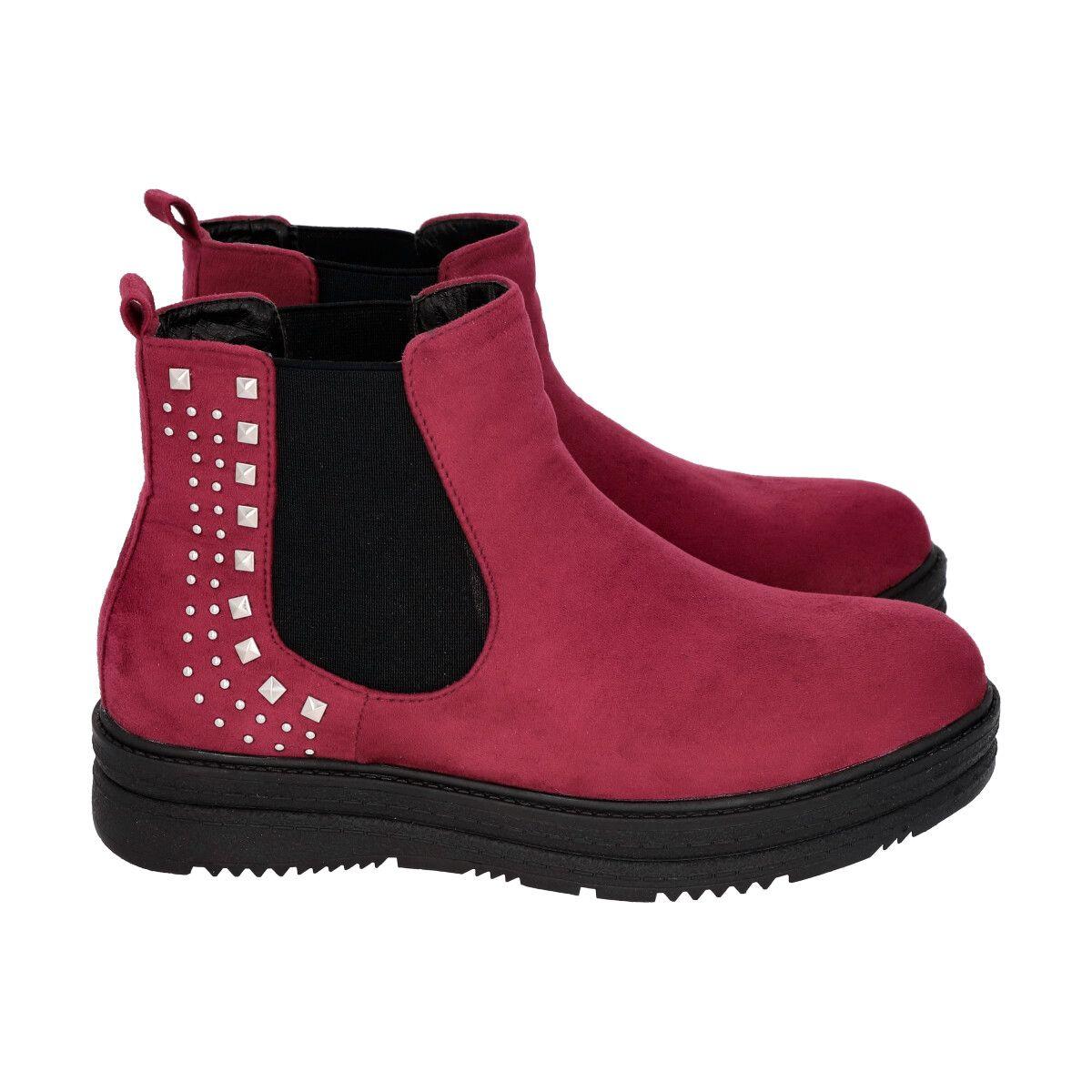 Botin Mujer Rojo Olive Police-2