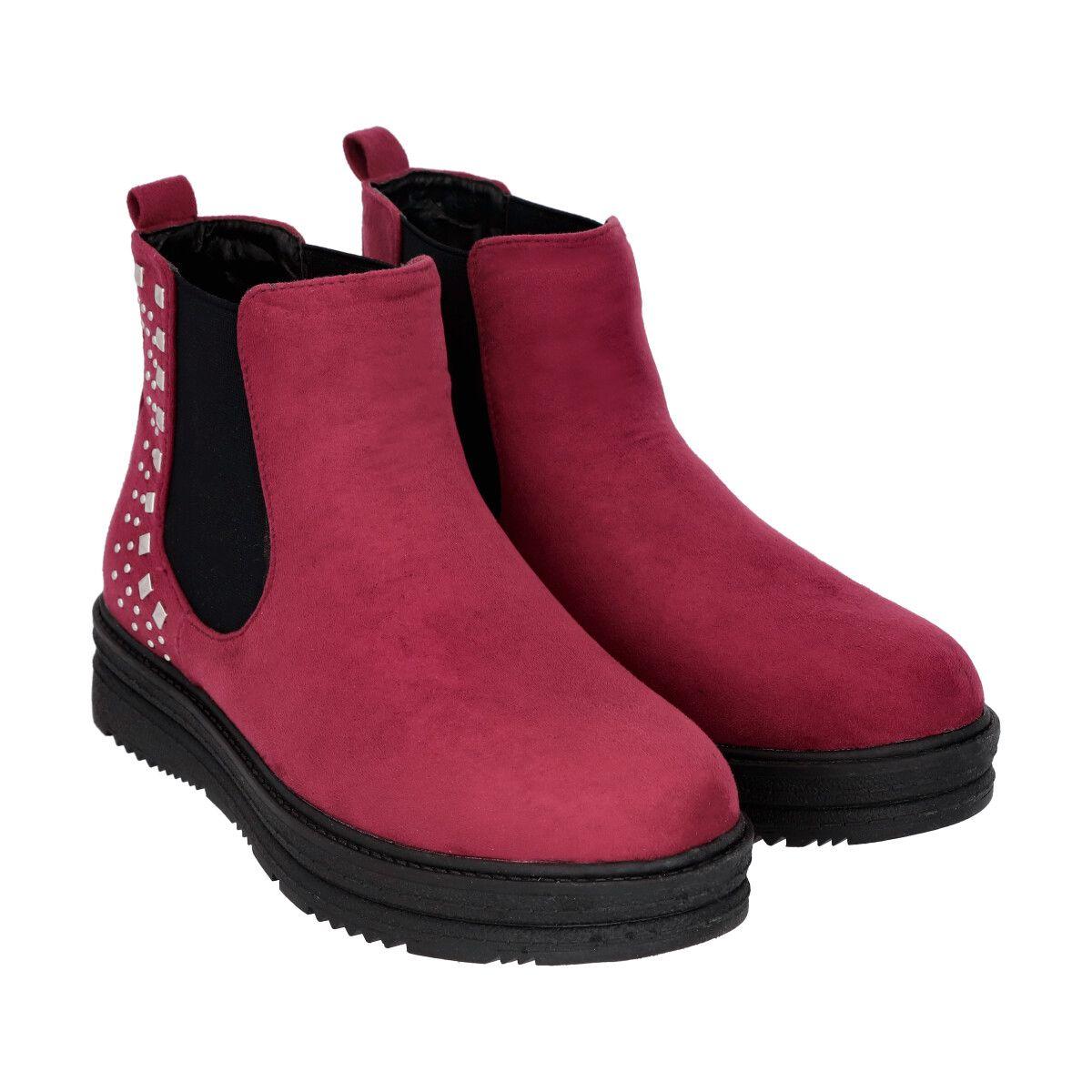 Botin Mujer Rojo Olive Police-3