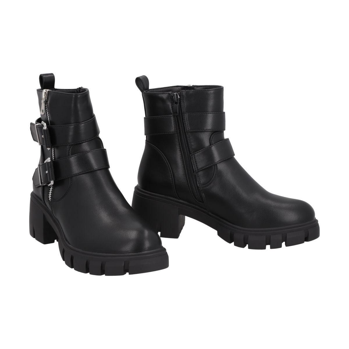 Botin Mujer Negro Rebecca Police-1