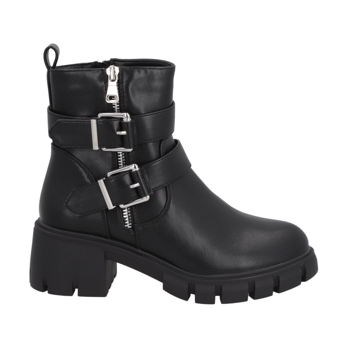 Botin Mujer Negro Rebecca Police-0