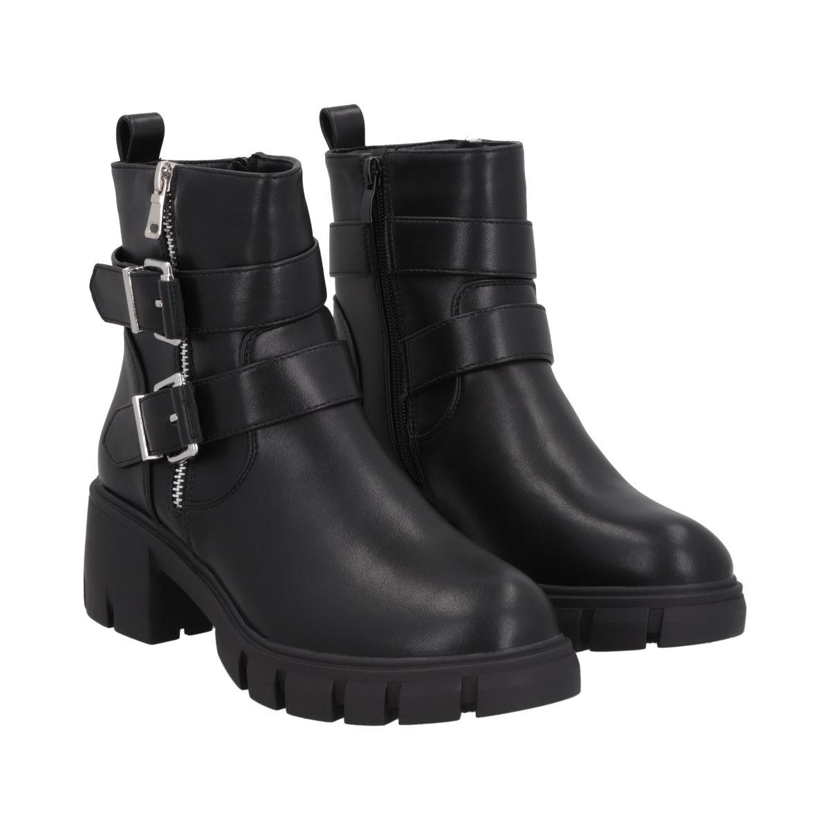Botin Mujer Negro Rebecca Police-4